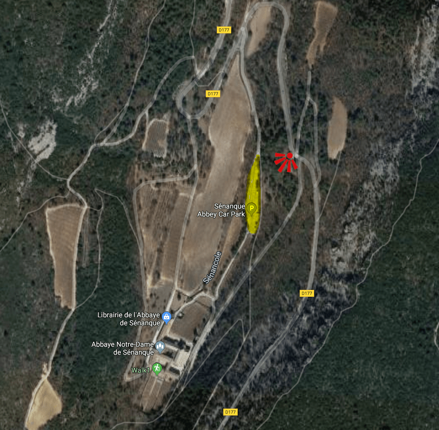 Lageplan der Abtei Sénanque | Map of the Abbey of Sénanque