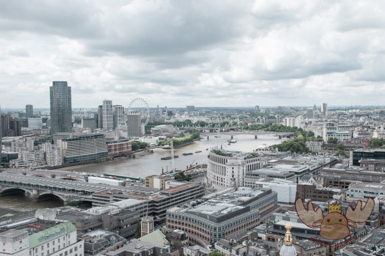 London | Ausblick vom Dach der St Pauls Kathedrale in Richtung Westminster - View from the roof of St Paul's Cathedral towards Westminster